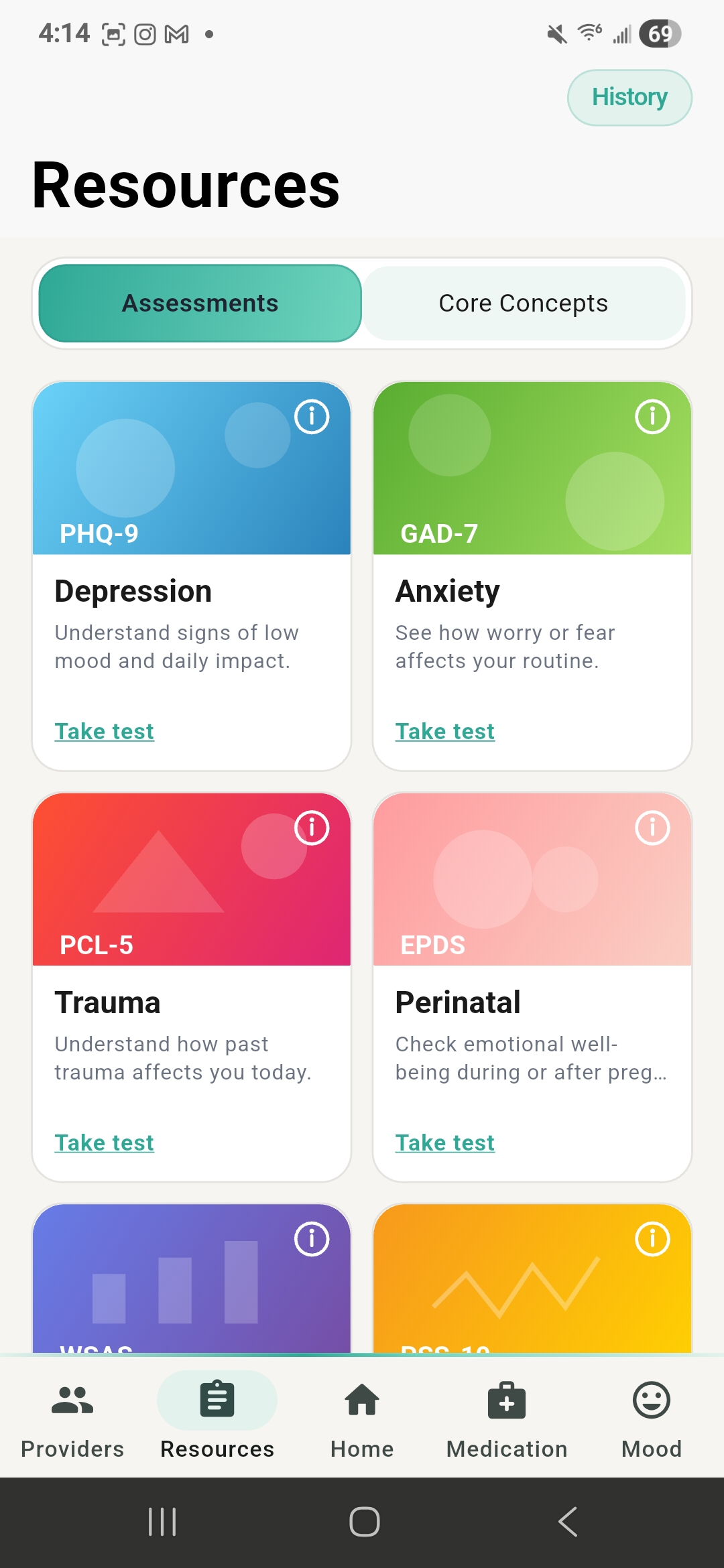 TherapyTrack assessments and resources